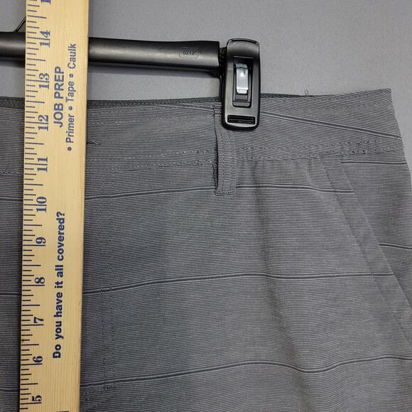 Hang Ten Casual Shorts Mens 38 Gray Striped Lightweight Drawstring 11" Inseam - Picture 10 of 14
